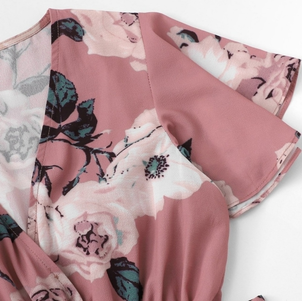 LAST ONE! Pink Floral Romper - Picture 6 of 8